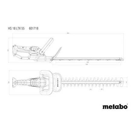 Metabo Akku-Heckenschere HS 18 LTX 55 - 6017188500-1